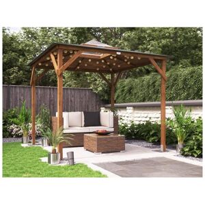 Dunster House Ltd. - Dunster House Wooden Gazebo Erin 2.5m x 2.5m Garden Shelter Pressure Treated Hot Tub Pavilion with Roof Felt Dunster House Ltd. - Dunster House Wooden Gazebo Erin 2.5m x 2.5m Garden Shelter Pressure Treated Hot Tub Pavilion with Roof Felt