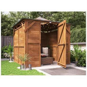 Dunster House Ltd. - Dunster House Wooden Gazebo with Sides Erin 2.5m x 2.5m Enclosed Solid Wall Panels Garden Shelter with Roof Felt Dunster House Ltd. - Dunster House Wooden Gazebo with Sides Erin 2.5m x 2.5m Enclosed Solid Wall Panels Garden Shelter with Roof Felt