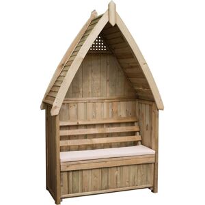 Zest - Cheltenham Arbour Wooden Garden Seat & Storage Box & Stone Seat Pad Cushion Zest - Cheltenham Arbour Wooden Garden Seat & Storage Box & Stone Seat Pad Cushion