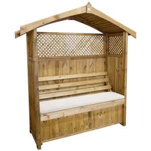 Zest - Cushion For Hampshire Wooden Arbour Bench Seat Pad Outdoor Stone Cream Zest - Cushion For Hampshire Wooden Arbour Bench Seat Pad Outdoor Stone Cream