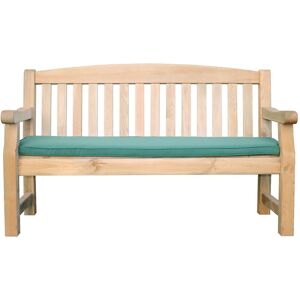 Zest - Emily Wooden Garden Bench 3 Seater 5ft Seat Pad Outdoor Cushion Green Zest - Emily Wooden Garden Bench 3 Seater 5ft Seat Pad Outdoor Cushion Green