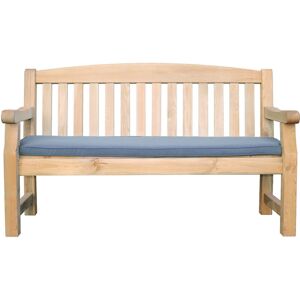 Zest - Emily Wooden Garden Bench 3 Seater 5ft Seat Pad Outdoor Cushion Grey Zest - Emily Wooden Garden Bench 3 Seater 5ft Seat Pad Outdoor Cushion Grey