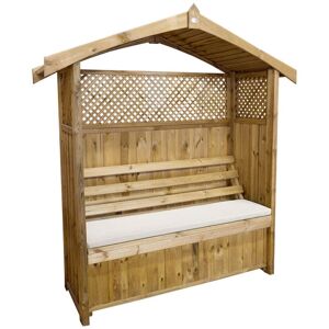 Zest - Hampshire Arbour Wooden Garden Seat & Storage Box & Stone Seat Pad Cushion Zest - Hampshire Arbour Wooden Garden Seat & Storage Box & Stone Seat Pad Cushion