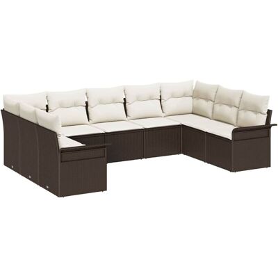 vidaXL Garden Sofa Set - Modular, Weather-Resistant, 9 Seats vidaXL Garden Sofa Set - Modular, Weather-Resistant, 9 Seats