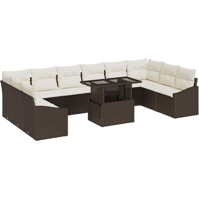 Beige Modular Garden Sofa Set - Outdoor 11 Pieces Beige Modular Garden Sofa Set - Outdoor 11 Pieces