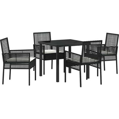 Vidaxl Black 5-Piece Garden Dining Set - Garden Dining Set Vidaxl Black 5-Piece Garden Dining Set - Garden Dining Set
