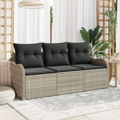 Vidaxl Garden Sofa Set - Modern Modular Garden Sofa, 3-Piece - Garden Sofa Set Vidaxl Garden Sofa Set - Modern Modular Garden Sofa, 3-Piece - Garden Sofa Set