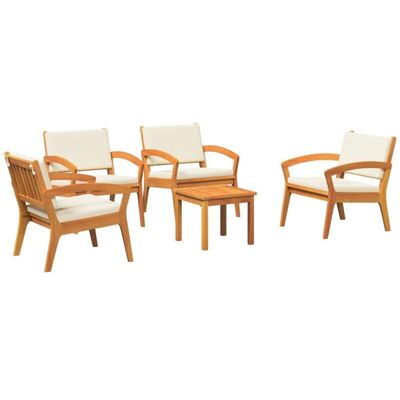 vidaXL Set aus 2 Cremeweiß Akazienholz Robust Gartenstühle - Gartenstühle vidaXL Set aus 2 Cremeweiß Akazienholz Robust Gartenstühle - Gartenstühle
