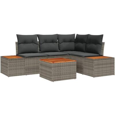 VidaXl Garden Sofa Set - Modern Outdoor Seating for Five VidaXl Garden Sofa Set - Modern Outdoor Seating for Five