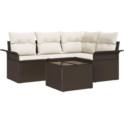 Vidaxl Garden Sofa Set - Modern Weather-Resistant L-Shaped Outdoor Furniture Vidaxl Garden Sofa Set - Modern Weather-Resistant L-Shaped Outdoor Furniture