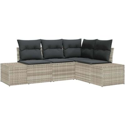 VidaXL Garden Sofa Set - Elegant Modern Wicker 4-Piece Outdoor Lounge VidaXL Garden Sofa Set - Elegant Modern Wicker 4-Piece Outdoor Lounge