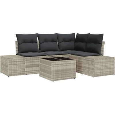 Vidaxl Garden Sofa Set - Modular Outdoor Furniture for 5 Vidaxl Garden Sofa Set - Modular Outdoor Furniture for 5