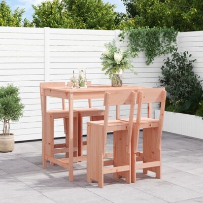 vidaXL Garden Bar Set Solid Douglas Wood - Outdoor Bar Table 5 Piece vidaXL Garden Bar Set Solid Douglas Wood - Outdoor Bar Table 5 Piece