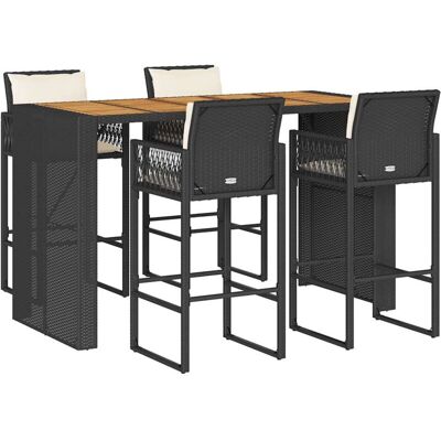 vidaXL Garden Bar Set Black - Garden Bar Set vidaXL Garden Bar Set Black - Garden Bar Set