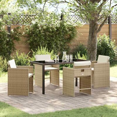 Vidaxl - 5-Piece Garden Set - Beige - Garden Dining Set Vidaxl - 5-Piece Garden Set - Beige - Garden Dining Set
