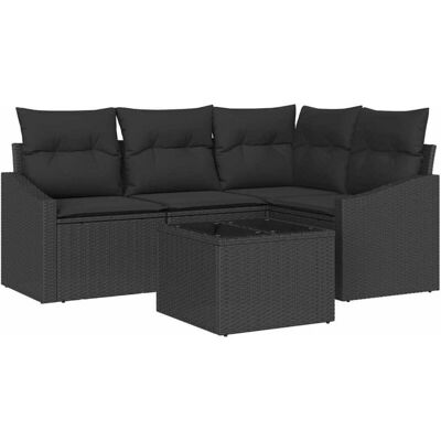 Beige Garden Sofa Set with Cushions - Outdoor Furniture Beige Garden Sofa Set with Cushions - Outdoor Furniture