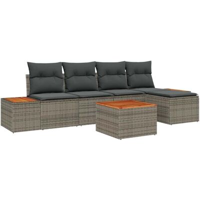 Vidaxl Garden Sofa Set - Modular, Weatherproof, Gray - Garden Furniture Vidaxl Garden Sofa Set - Modular, Weatherproof, Gray - Garden Furniture
