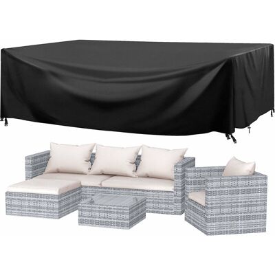 RATTANTREE Outdoor Garden Furniture 5 Seater Rattan Modular Corner Sofa Set with Cover New Version Grey RATTANTREE Outdoor Garden Furniture 5 Seater Rattan Modular Corner Sofa Set with Cover New Version Grey
