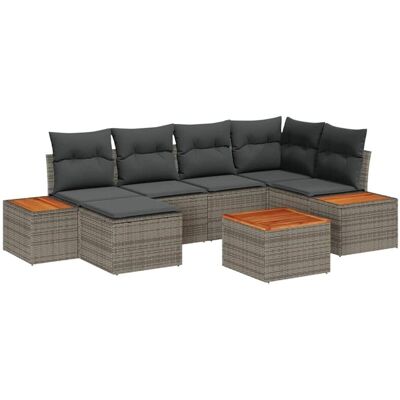 Vidaxl Garden Sofa Set - Modular, Weather-Resistant, 7 Seats Vidaxl Garden Sofa Set - Modular, Weather-Resistant, 7 Seats