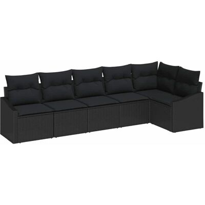 Vidaxl Garden Sofa Set - Modular Outdoor Furniture - Black Vidaxl Garden Sofa Set - Modular Outdoor Furniture - Black