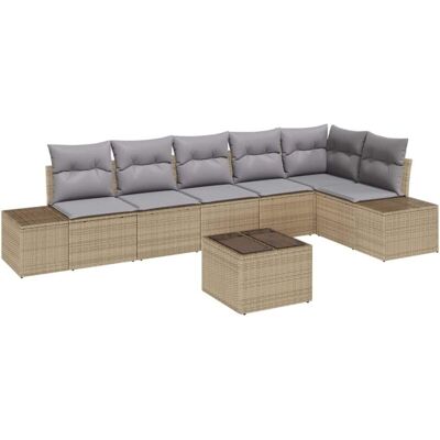 VidaXL Garden Sofa Set 7-Piece - Outdoor Modular Seating VidaXL Garden Sofa Set 7-Piece - Outdoor Modular Seating