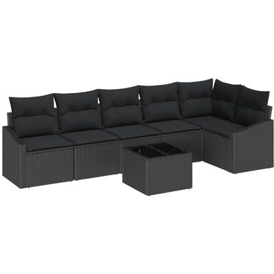 vidaXL Garden Sofa Set - 7-Piece Modular Outdoor Rattan Furniture vidaXL Garden Sofa Set - 7-Piece Modular Outdoor Rattan Furniture