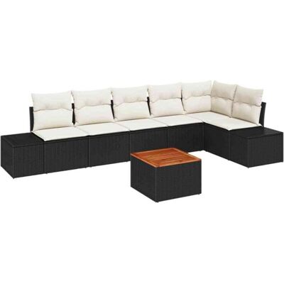 IKEA Black Garden Sofa Set - Garden Furniture 7 Pieces IKEA Black Garden Sofa Set - Garden Furniture 7 Pieces