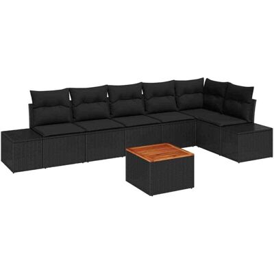 Vivid Garden 7-Piece Couch Set - Outdoor Poly Rattan Furniture Vivid Garden 7-Piece Couch Set - Outdoor Poly Rattan Furniture