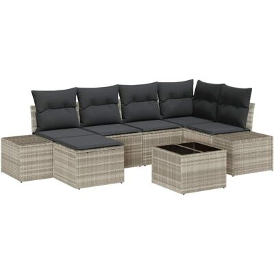 Light Grey Modular Garden Sofa Set - Outdoor Furniture Light Grey Modular Garden Sofa Set - Outdoor Furniture