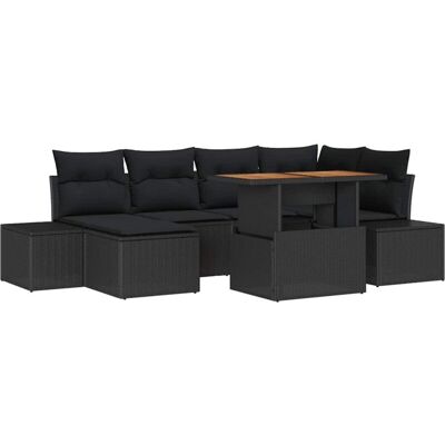 VidaXL Garden Sofa Set 7 Pieces Cushions & Storage VidaXL Garden Sofa Set 7 Pieces Cushions & Storage