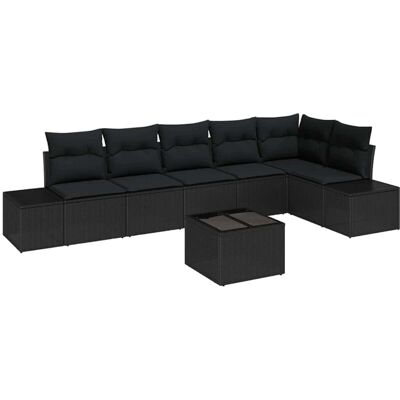Beige Garden 7-Piece Sofa Set - Outdoor Furniture Beige Garden 7-Piece Sofa Set - Outdoor Furniture