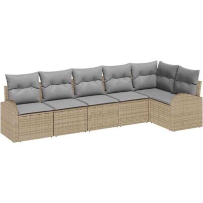 Vidaxl Garden Sofa Set Modular Weatherproof Beige - Outdoor Living Vidaxl Garden Sofa Set Modular Weatherproof Beige - Outdoor Living