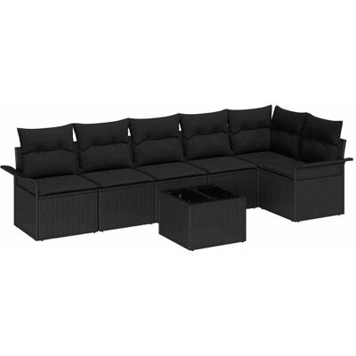 Vidaxl Beige 7-Piece Garden Sofa Set - Garden Sofa Set Vidaxl Beige 7-Piece Garden Sofa Set - Garden Sofa Set