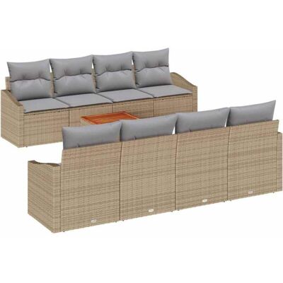 vidaXL Garden Sofa Set - 7-Piece, Beige, Modern, Weather-Resistant - Garden Furniture vidaXL Garden Sofa Set - 7-Piece, Beige, Modern, Weather-Resistant - Garden Furniture