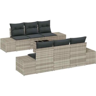 Vidaxl Garden Sofa Set Gray Light Dark - Garden Furniture Vidaxl Garden Sofa Set Gray Light Dark - Garden Furniture