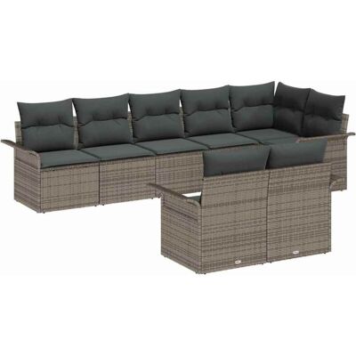 Vidaxl Gray Modular Garden Sofa Set - Garden Sofa Set Vidaxl Gray Modular Garden Sofa Set - Garden Sofa Set