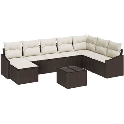 Vidaxl Garden Sofa Set 8 Pieces Gray Synthetic Rattan Vidaxl Garden Sofa Set 8 Pieces Gray Synthetic Rattan