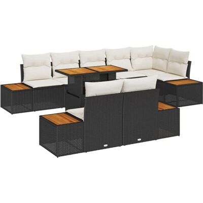 Beige Garden Dining Set - 9 Piece, Outdoor, Seats 8 Beige Garden Dining Set - 9 Piece, Outdoor, Seats 8
