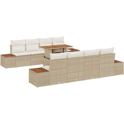 Generic Garden Dining Set - 9 Pieces with Cushions Generic Garden Dining Set - 9 Pieces with Cushions