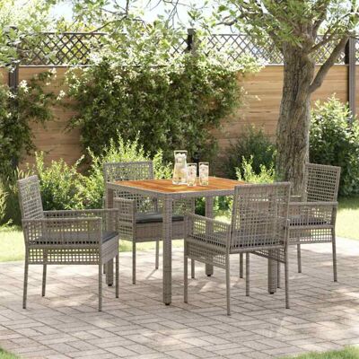 Vedadxl Garden Dining Set - Square, 4 Seats, Gray Vedadxl Garden Dining Set - Square, 4 Seats, Gray