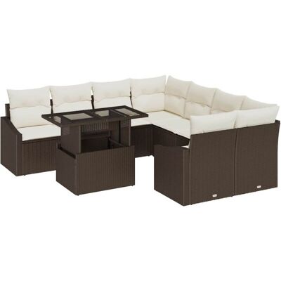 Generic Brand Model - Garden Sofa Set 9 Pieces - Outdoor Furniture Generic Brand Model - Garden Sofa Set 9 Pieces - Outdoor Furniture