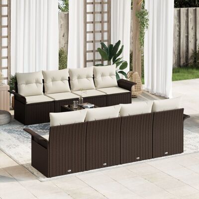 Vidaxl 9-Piece Garden Sofa Set - Modern Durable Wicker Vidaxl 9-Piece Garden Sofa Set - Modern Durable Wicker