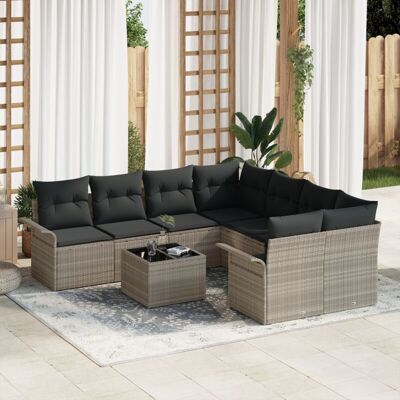 Vidaxl Garden Sofa Set - Durable Synthetic Rattan, Modular, Comfortable - Garden Sofa Set Vidaxl Garden Sofa Set - Durable Synthetic Rattan, Modular, Comfortable - Garden Sofa Set