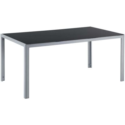 Beliani Garden Table Catania - 160x90cm Black Tempered Glass Beliani Garden Table Catania - 160x90cm Black Tempered Glass