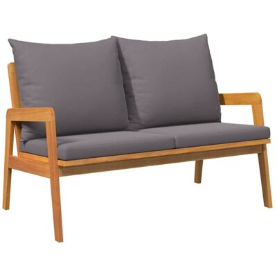 vidaXL Anthracite Solid Acacia Wood Outdoor Sofa Set - Outdoor Sofa Set vidaXL Anthracite Solid Acacia Wood Outdoor Sofa Set - Outdoor Sofa Set