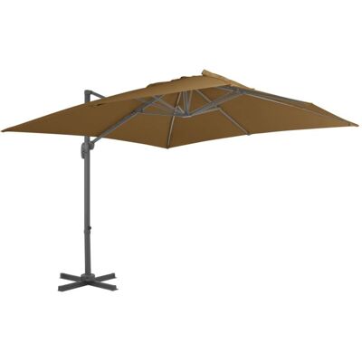 vidaXL Garden Parasol Taupe - 8 Aluminium 300x300 cm vidaXL Garden Parasol Taupe - 8 Aluminium 300x300 cm