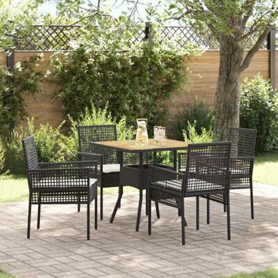 Vidaxl Garden Dining Set - 5-Piece Modern Outdoor Furniture Vidaxl Garden Dining Set - 5-Piece Modern Outdoor Furniture