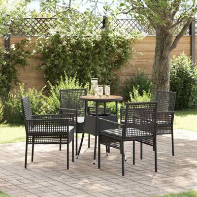 Vidaxl 5-piece Outdoor Dining Set - Round Table & Cushions Vidaxl 5-piece Outdoor Dining Set - Round Table & Cushions