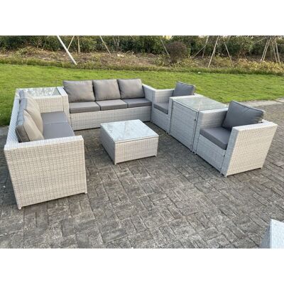 Fimous Outdoor PE Rattan Garden Furniture Set - 8 Seater Fimous Outdoor PE Rattan Garden Furniture Set - 8 Seater