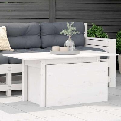 Garden Table White 100x50x75 cm Solid Wood Pine Vidaxl Garden Table White 100x50x75 cm Solid Wood Pine Vidaxl